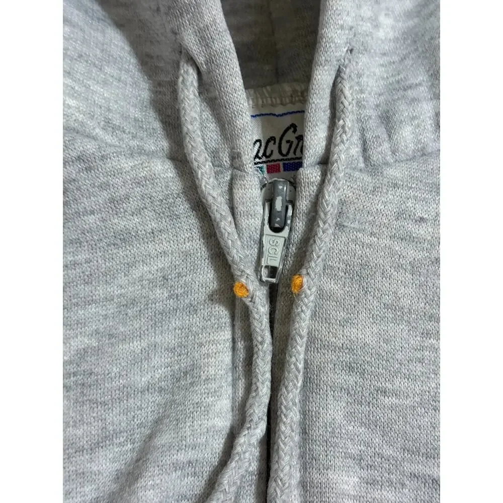 Vintage 90s MacGregor Grey Zip Up Hoodie Retro Y2K Skater Streetwear - Men’s XL